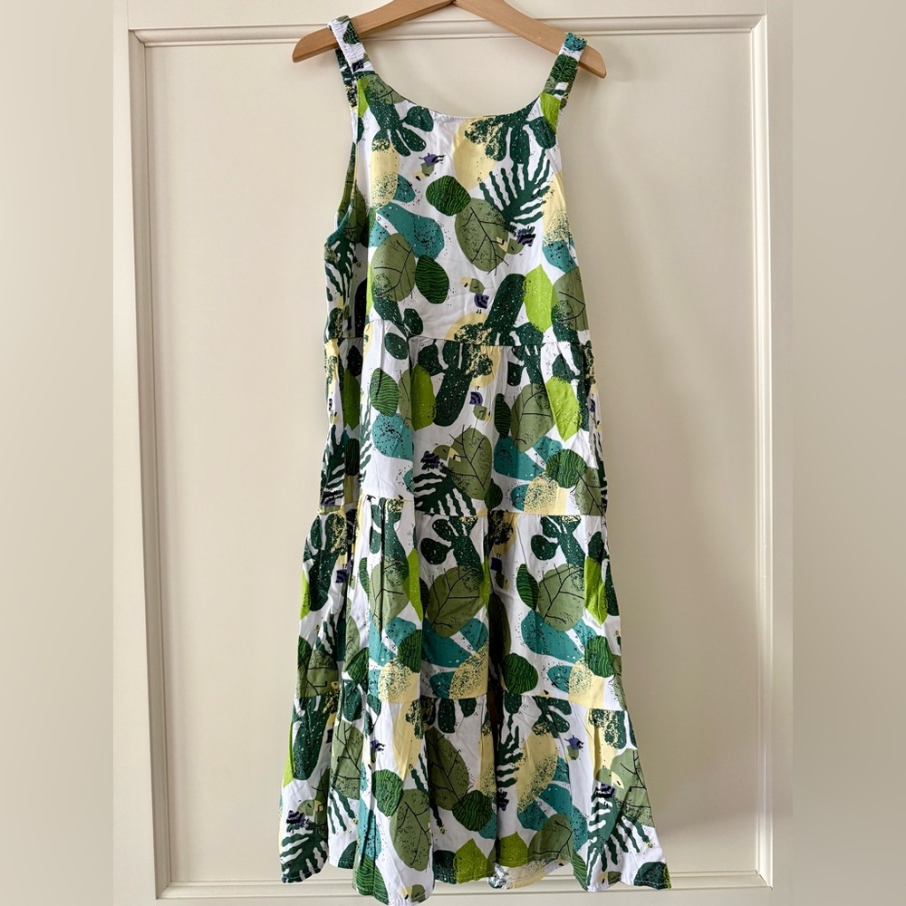 New girl’s Leaf Print Sleeveless Dress size 10